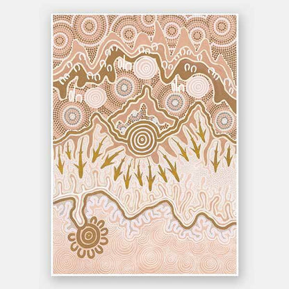 Birrbay Connection Blush Pink Unframed Art Print