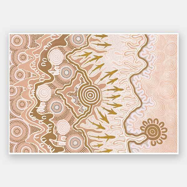 Birrbay Connection Blush Pink Unframed Art Print