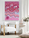 Birrbay Connection Dark Pink Canvas Art Print | Lifestyle