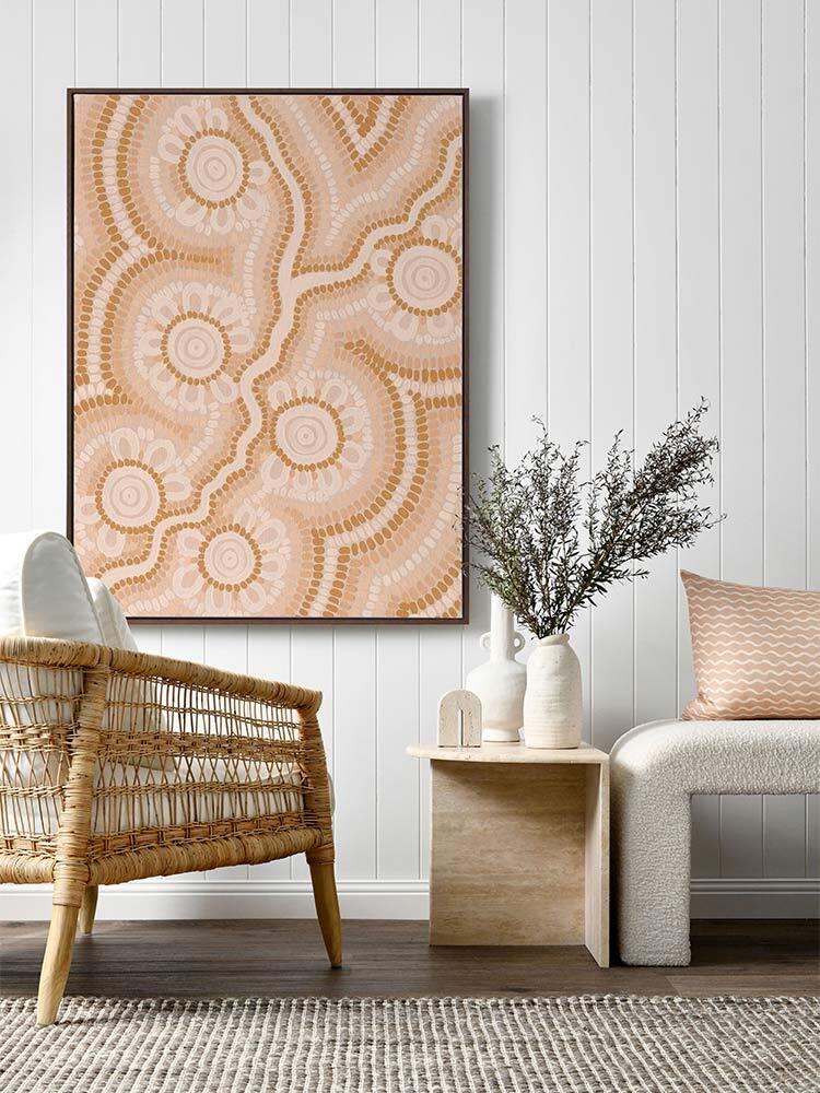 Connection to the River Neutral Canvas Art Print | Lifestyle
