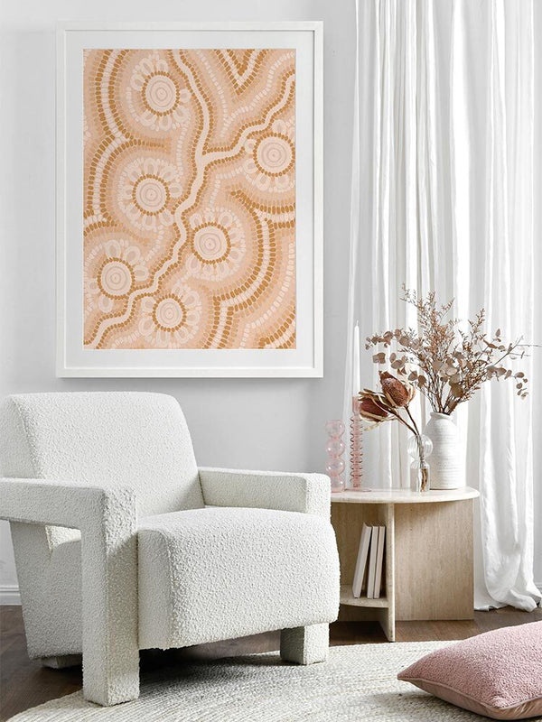 Connection to the River Neutral Framed Art Print | Lifestyle