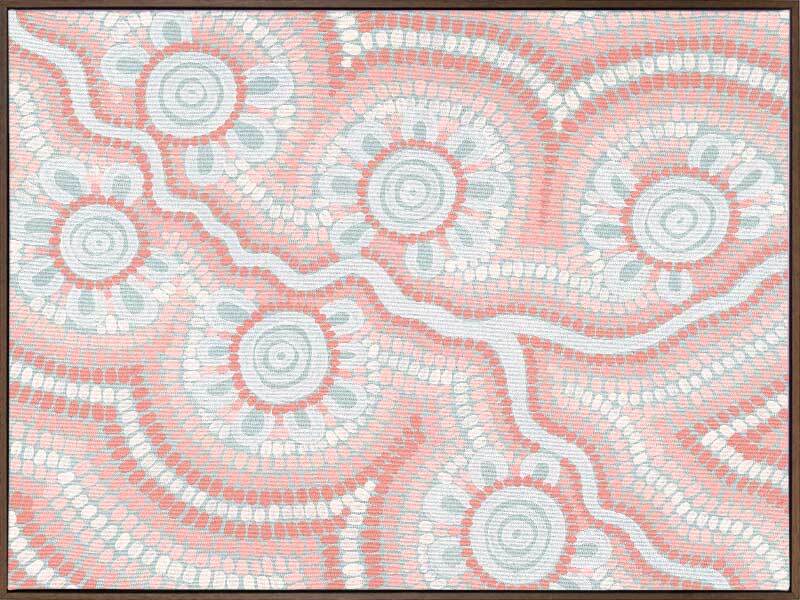 Connection to the River Blush Pink Canvas Art Print