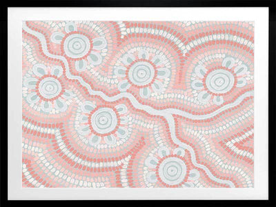 Connection to the River Blush Pink Framed Art Print