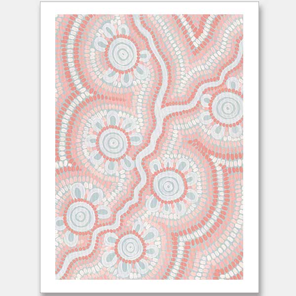 Connection to the River Blush Pink Unframed Art Print