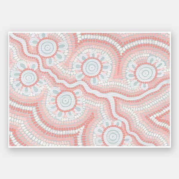 Connection to the River Blush Pink Unframed Art Print