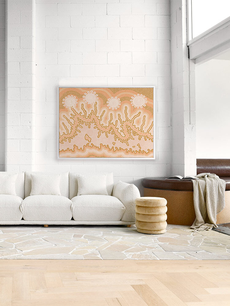 Spiritual Connection Mustard Canvas Art Print | Lifestyle