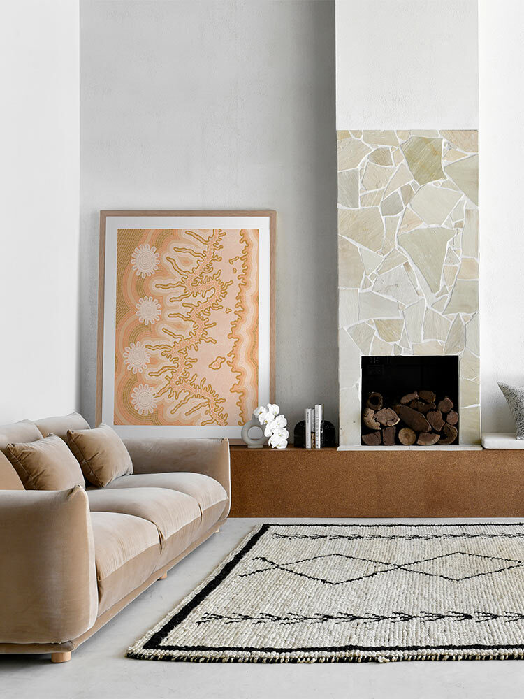 Spiritual Connection Mustard Framed Art Print | Lifestyle