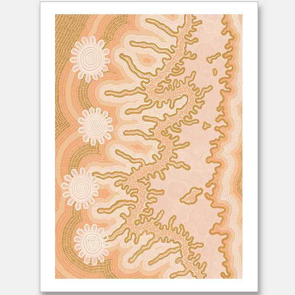 Spiritual Connection Mustard Unframed Art Print