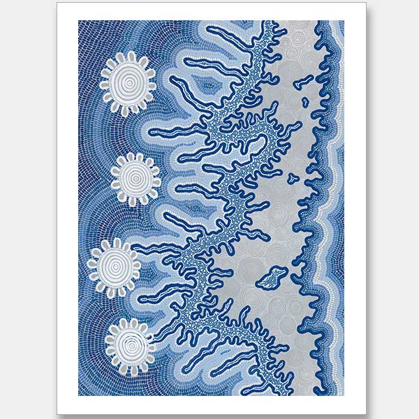 Spiritual Connection Blue Unframed Art Print