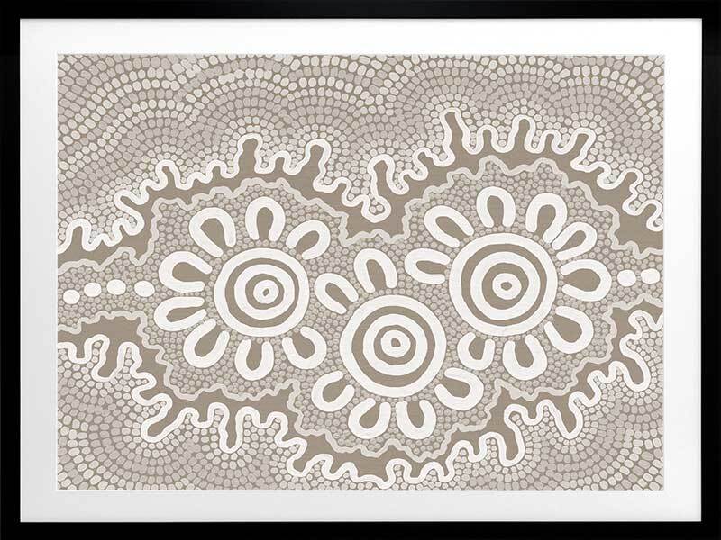 Small Gatherings Grey Framed Art Print