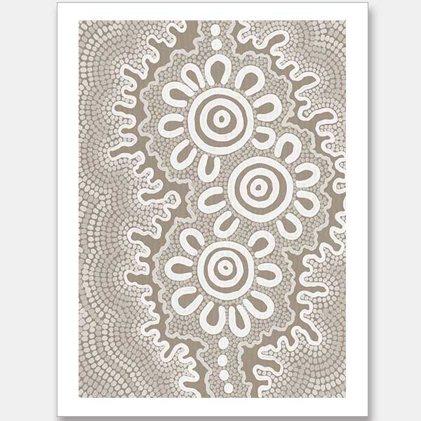 Small Gatherings Grey Unframed Art Print