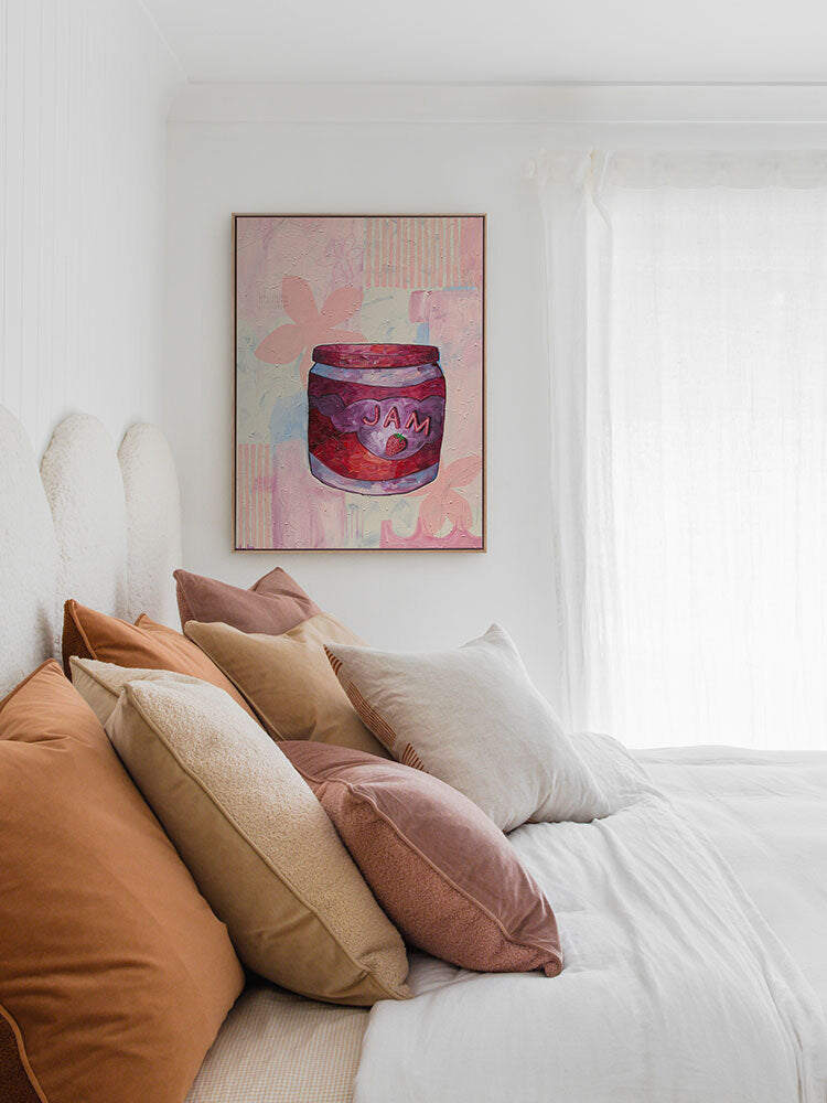 Pump Up The Jam Pink Canvas Art Print | Lifestyle