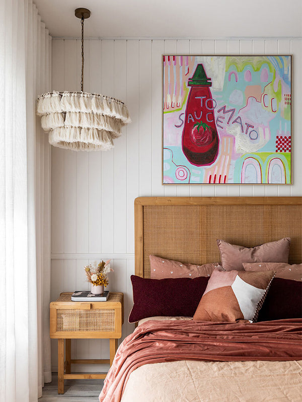 Get On The Sauce Cherry Red Canvas Art Print | Lifestyle