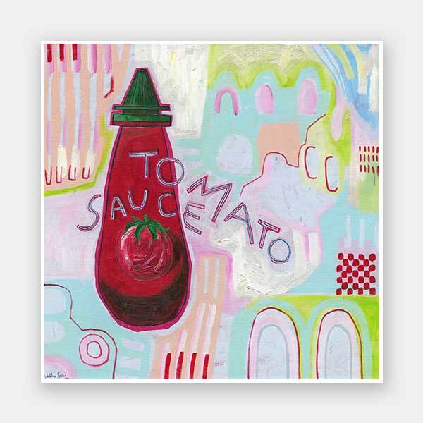 Get On The Sauce Cherry Red Unframed Art Print