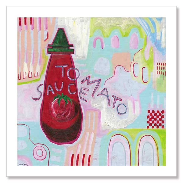 Get On The Sauce Cherry Red Unframed Art Print