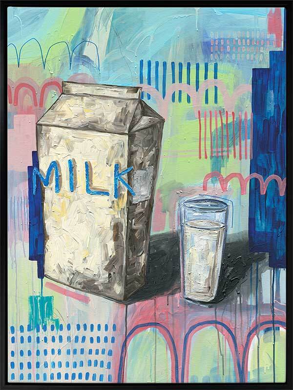 Milk Carton Multicolour Canvas Art Print