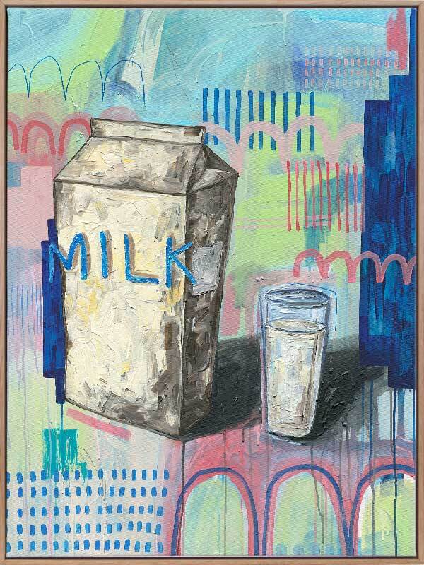 Milk Carton Multicolour Canvas Art Print