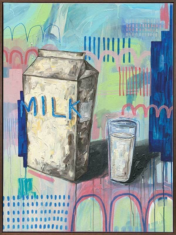 Milk Carton Multicolour Canvas Art Print