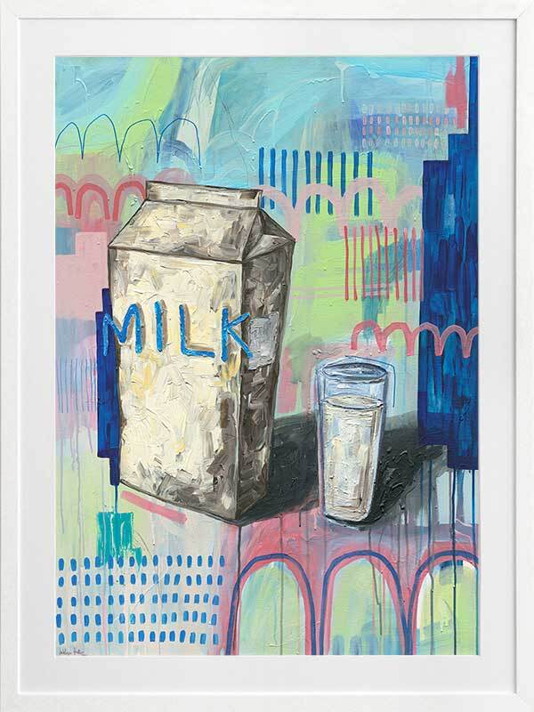 Milk Carton Multicolour Framed Art Print