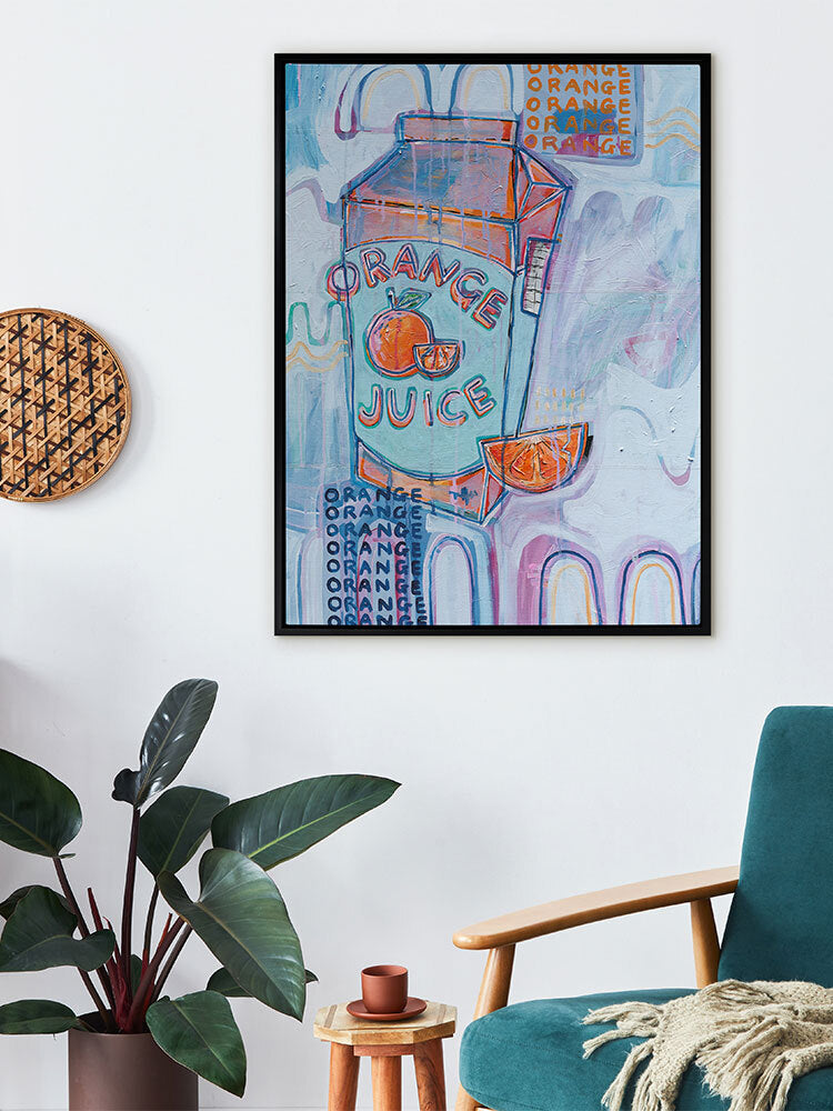 Vitamin C You Later Pale Blue Canvas Art Print | Lifestyle