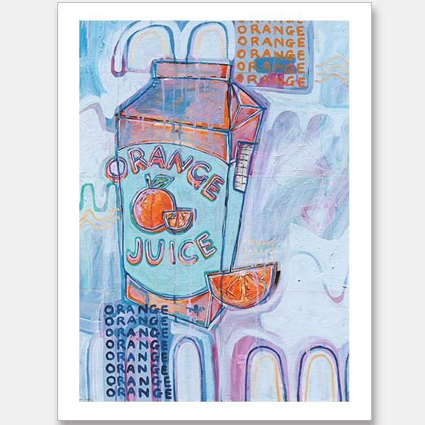 Vitamin C You Later Pale Blue Unframed Art Print