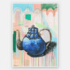 I Don't Even Drink Tea Blue Unframed Art Print