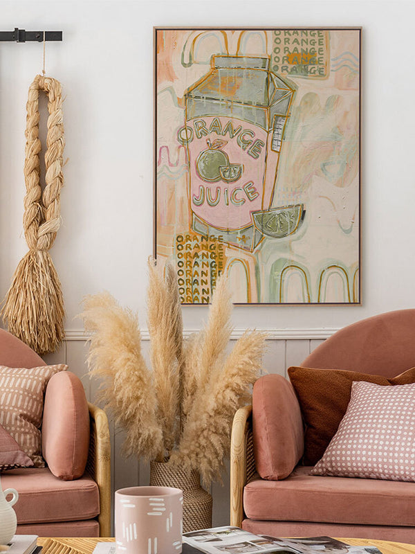 Vitamin C You Later Muted Green Canvas Art Print | Lifestyle