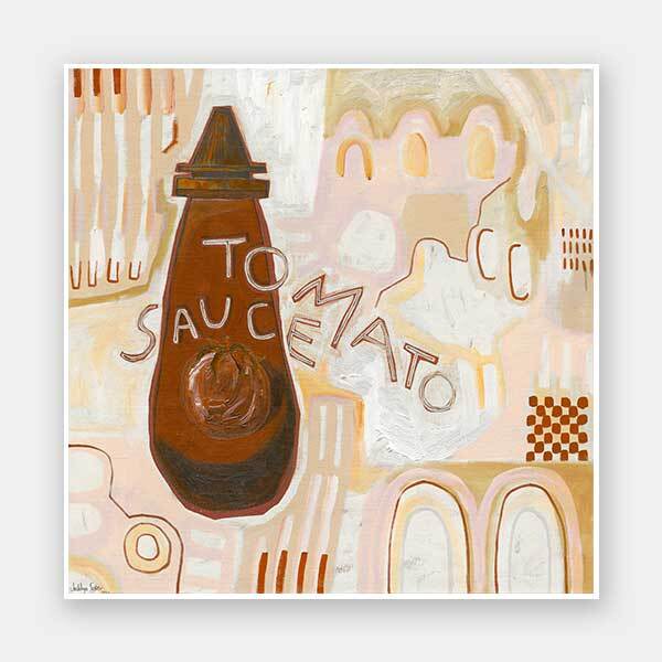 Get On The Sauce Muted Red Unframed Art Print