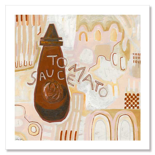 Get On The Sauce Muted Red Unframed Art Print