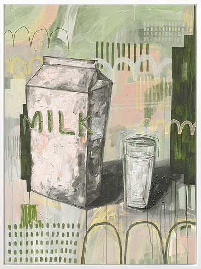 Milk Carton Green Canvas Art Print