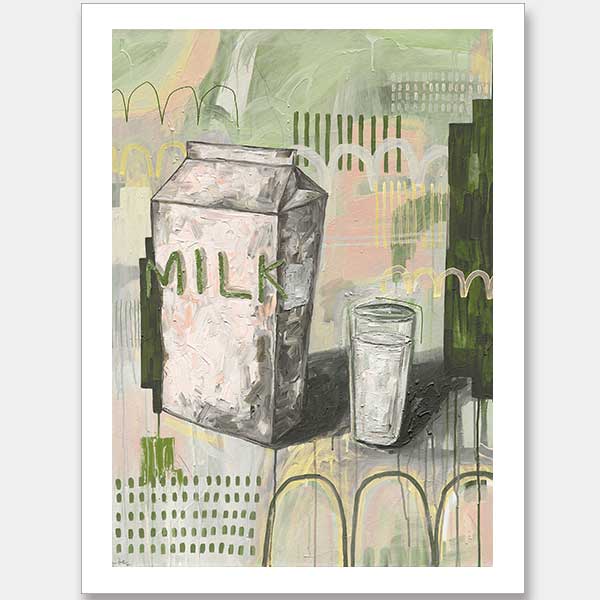 Milk Carton Green Unframed Art Print