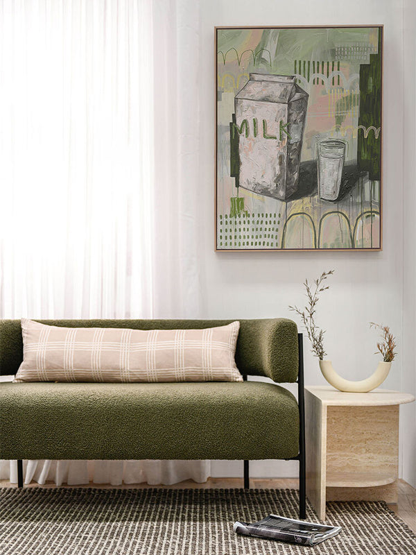 Milk Carton Green Canvas Art Print | Lifestyle