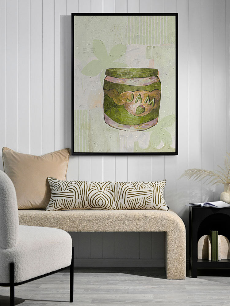 Pump Up The Jam Green Canvas Art Print