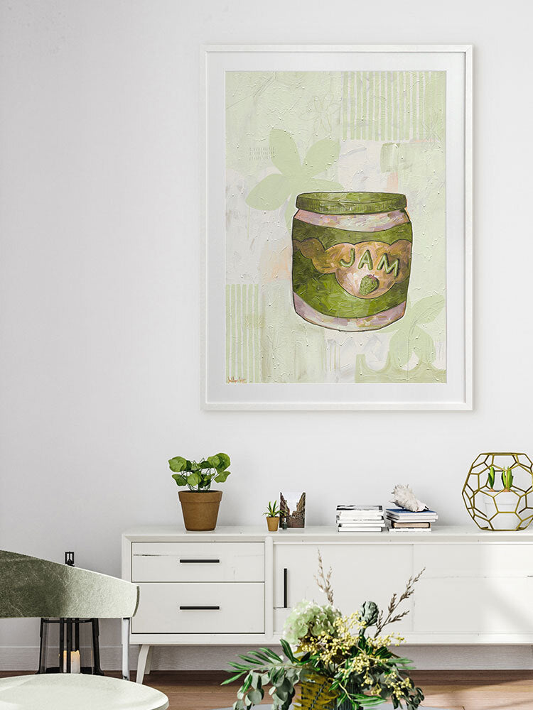 Pump Up The Jam Green Framed Art Print | Lifestyle