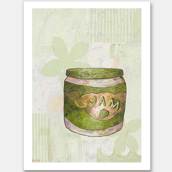Pump Up The Jam Green Unframed Art Print
