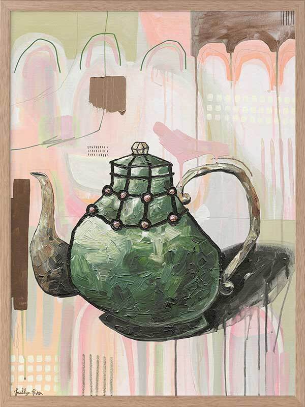 I Don't Even Drink Tea Green Framed Art Print