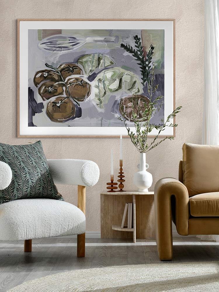 Whisk It Muted Framed Art Print