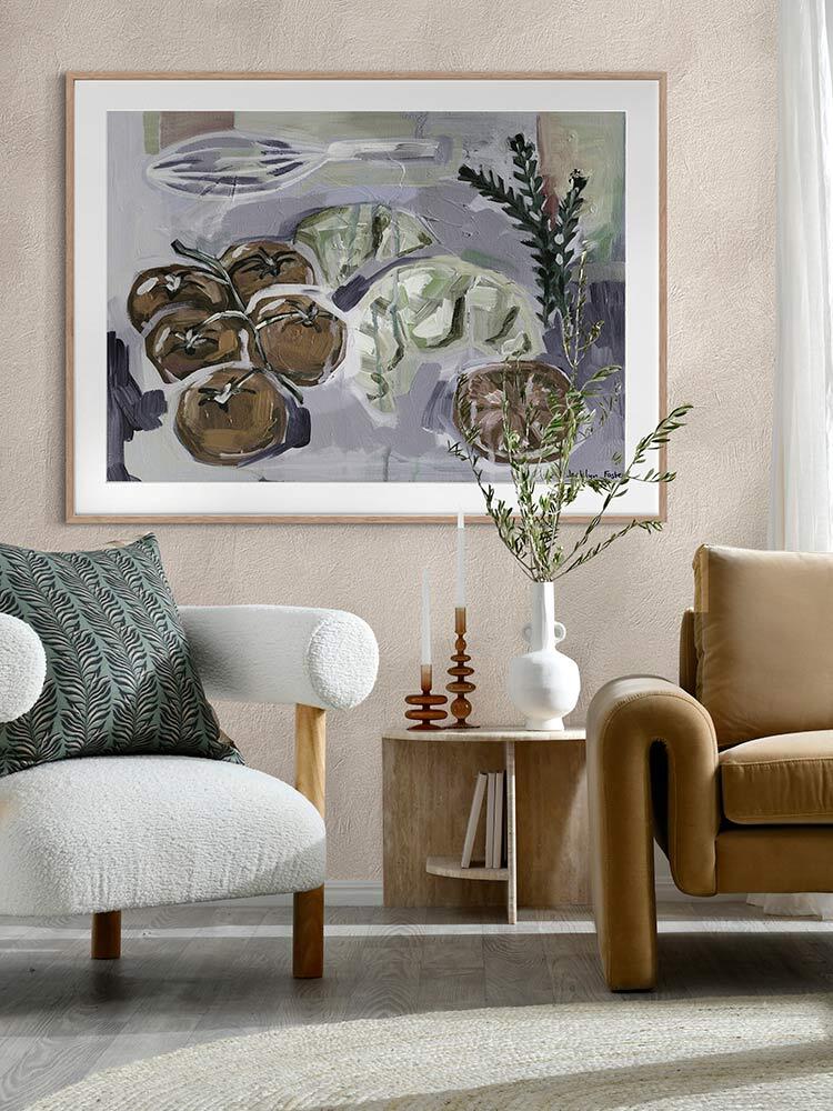 Whisk It Muted Framed Art Print | Lifestyle