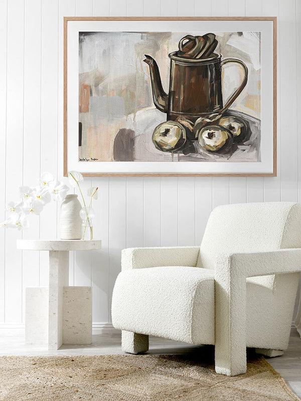 Trio Brown Framed Art Print | Lifestyle