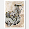 Still Life Tea Party Neutral Unframed Art Print