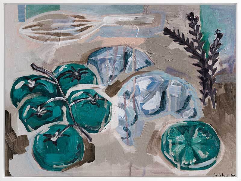 Whisk It Teal Canvas Art Print