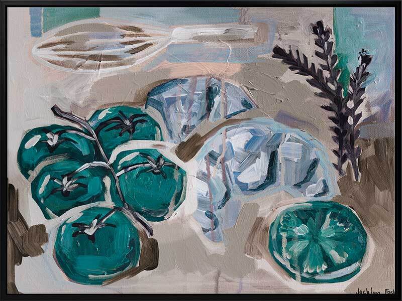 Whisk It Teal Canvas Art Print