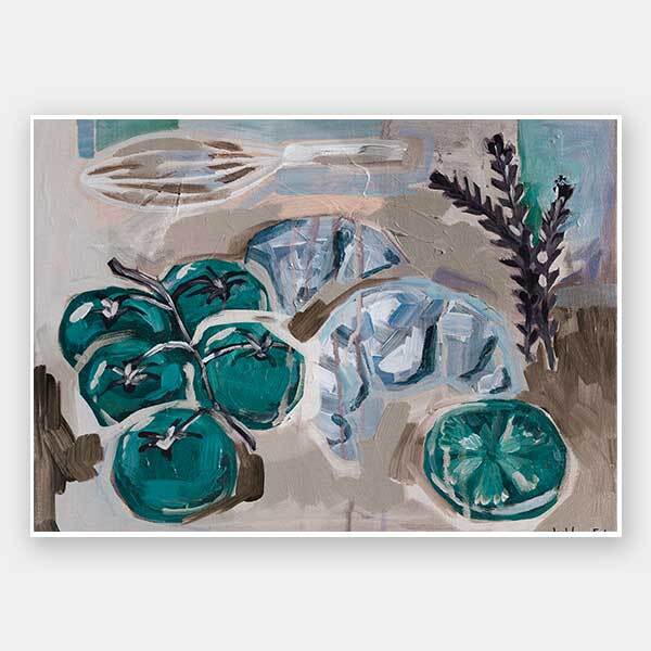 Whisk It Teal Unframed Art Print