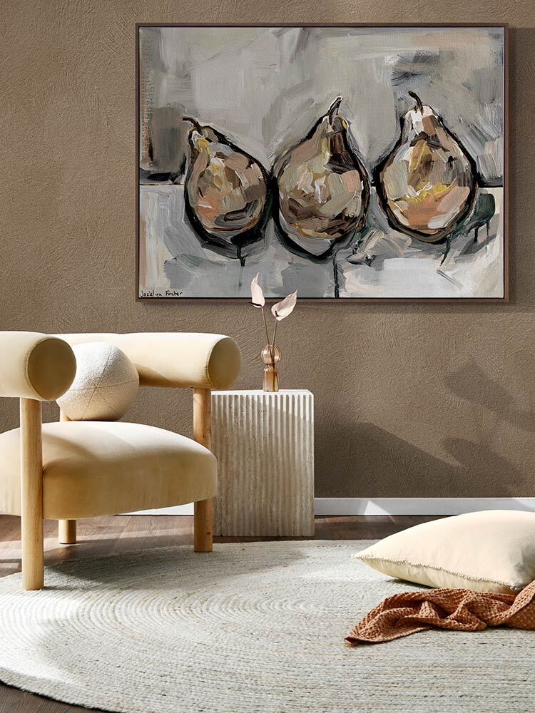 Pears Brown Canvas Art Print