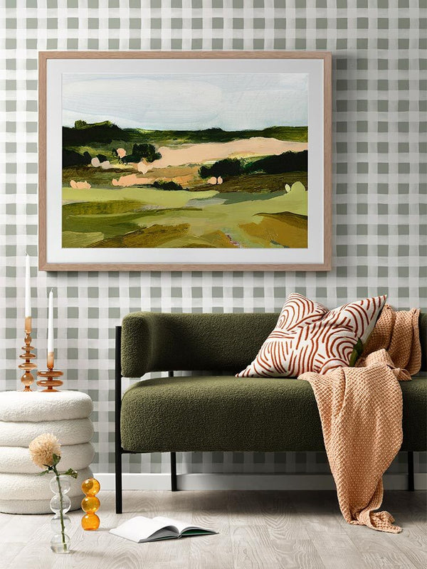 Fields of Green Framed Art Print | Lifestyle