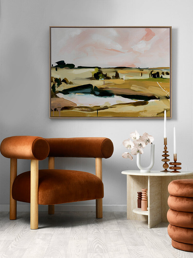 Ochre Fields Canvas Art Print | Lifestyle