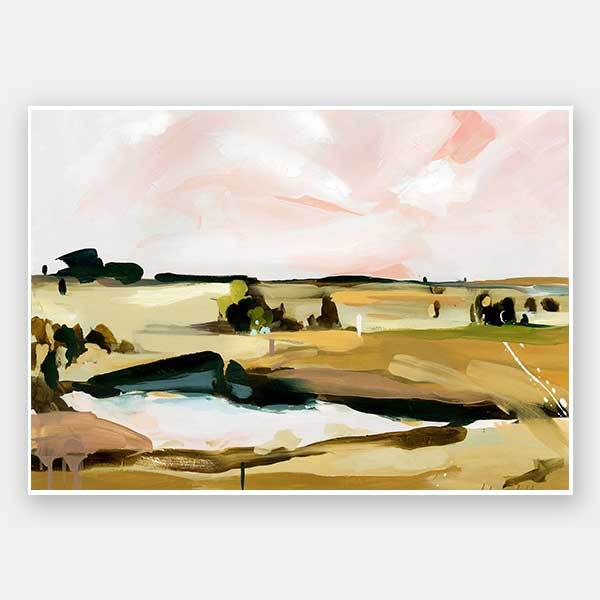 Ochre Fields Unframed Art Print