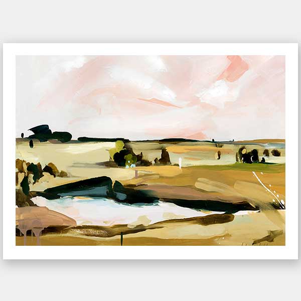 Ochre Fields Unframed Art Print