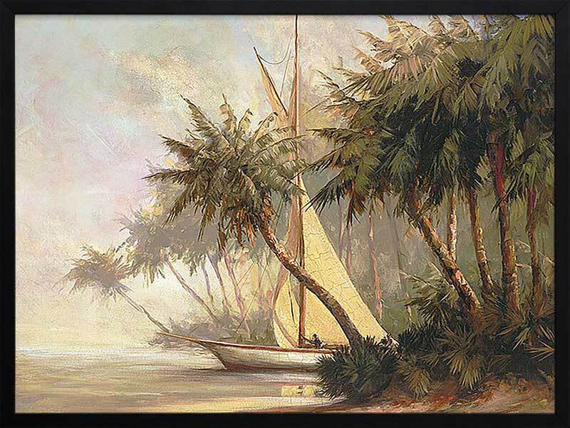 Bay of Palms Framed Art Print