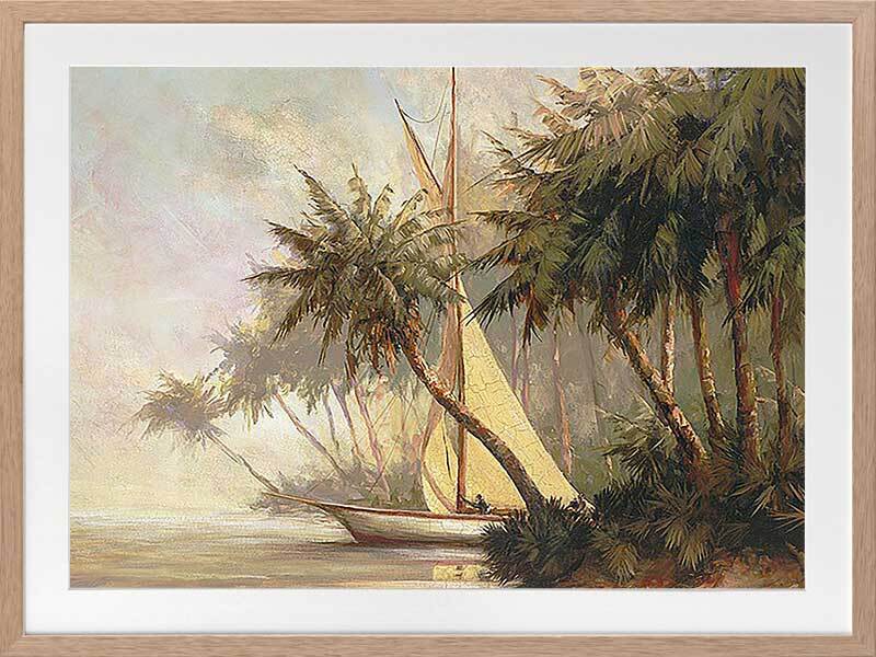 Bay of Palms Framed Art Print